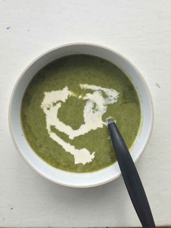Potato and wild garlic soup