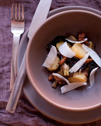 Potato, baby artichoke and mushroom sauté