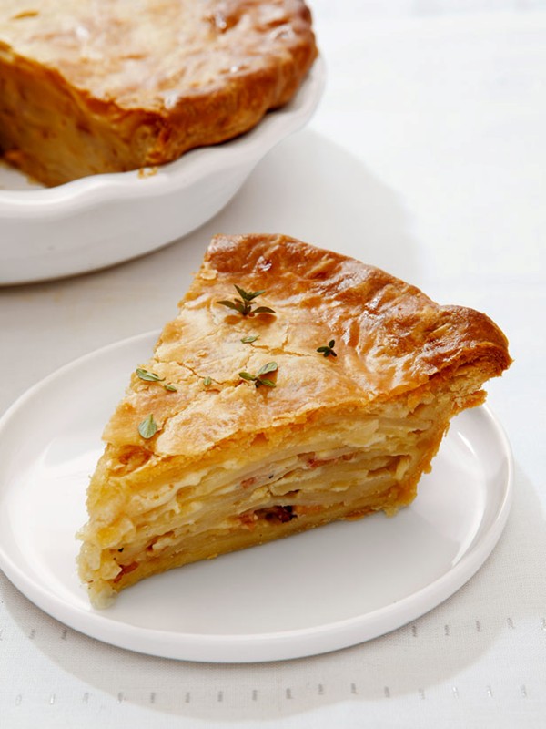 Potato-bacon torte