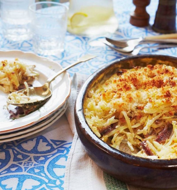 Potato bake with anchovies (Janssons frestelse)