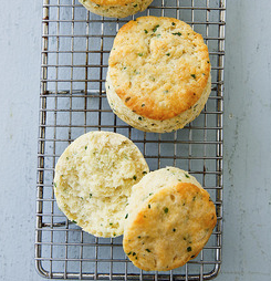 Potato biscuits with chives