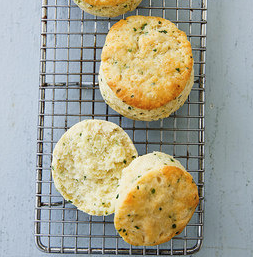 Potato biscuits with chives