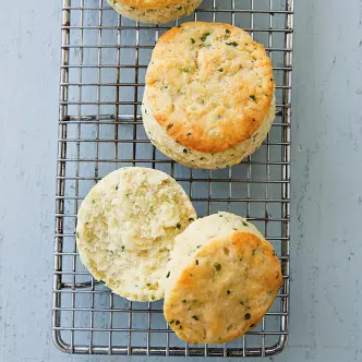 Potato biscuits with chives