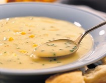 Potato, cheddar, and chive soup