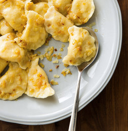 Potato-cheddar pierogi