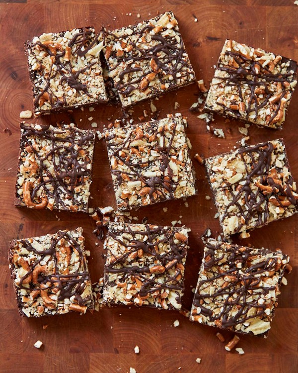 Potato chip & pretzel fudge