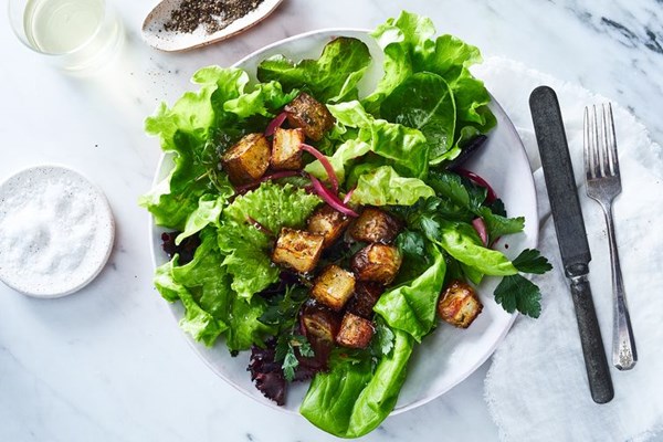 Potato croutons