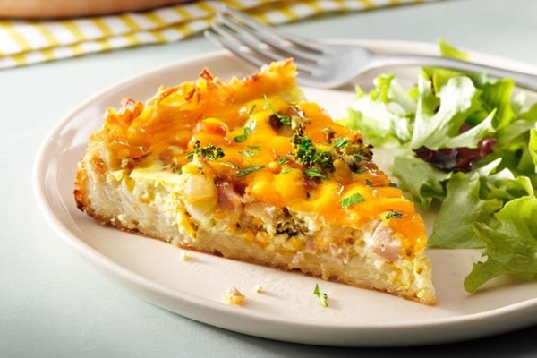 Potato crust quiche