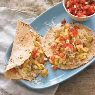 Potato, egg, and cheese breakfast tacos