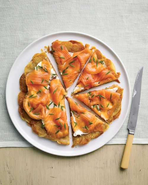 Potato galette with smoked salmon