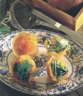 Potato gaufrette baskets