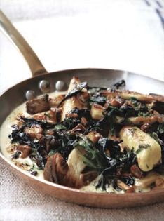Potato gnocchi with a fricassee of wild mushrooms