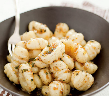 Potato gnocchi with browned butter and sage