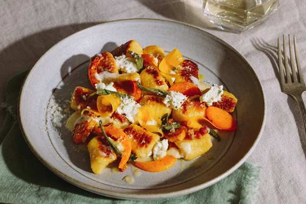 Potato gnocchi with butternut squash, pancetta & sage