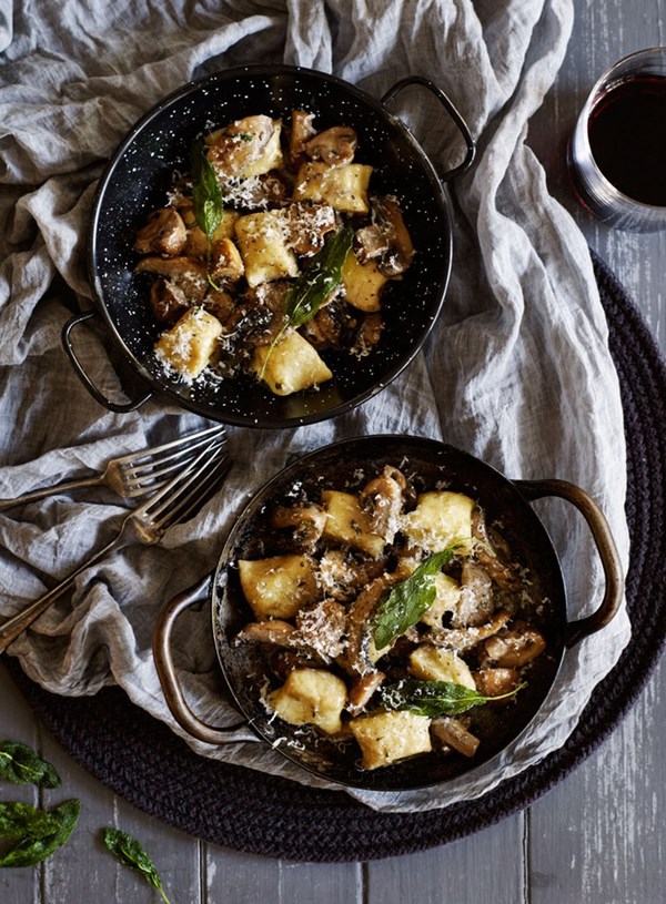 Potato gnocchi with mushroom ragu