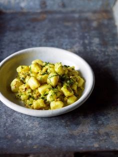 Potato gnocchi with smoked eel and zucchini (Gnocchi con anguilla affumicata e zucchini)