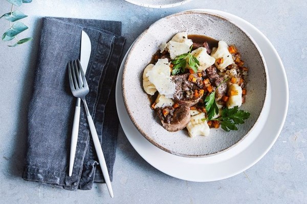 Potato gnocchi with veal