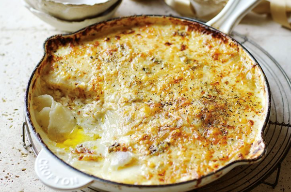 Potato gratin with Swiss Gruyere