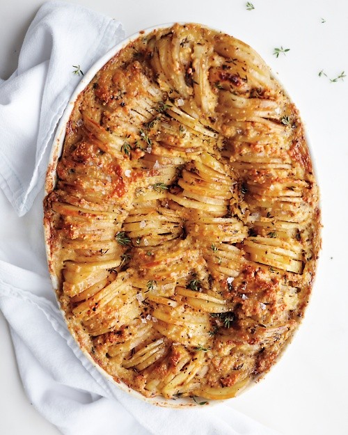 Potato kugel gratin