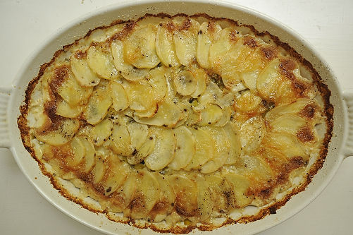 Potato leek au gratin