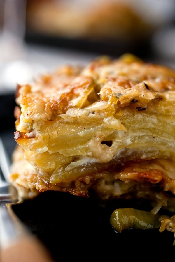 Potato leek gratin