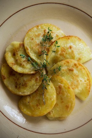 Potato-leek mezzalune