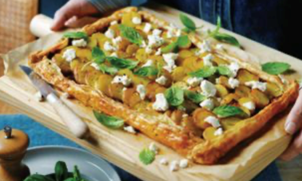 Potato, maple syrup and bacon galette
