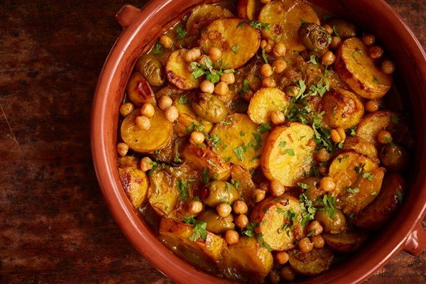 Potato, olive and preserved lemon tagine