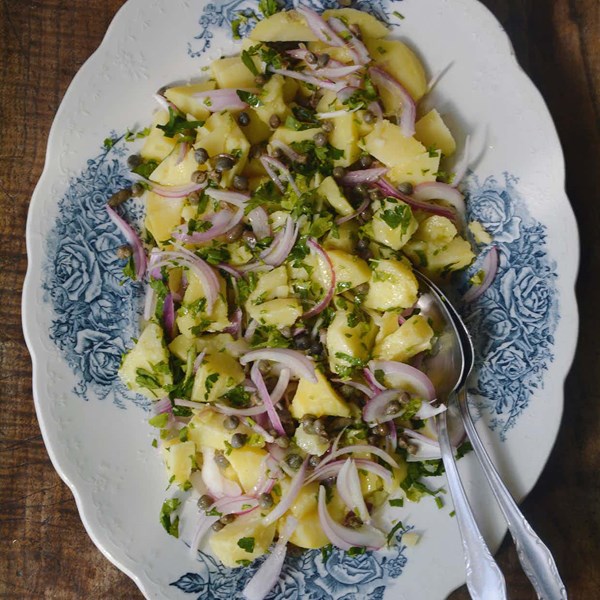 Potato, onion and caper salad