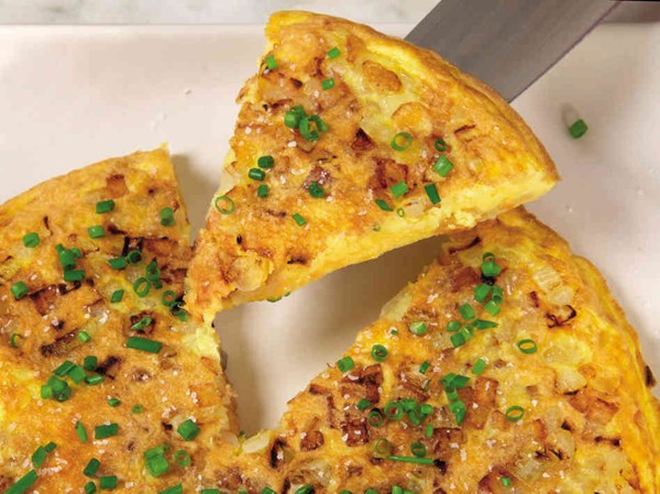 Potato, onion, and cheese frittata