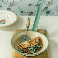 Potato pancakes with spinach