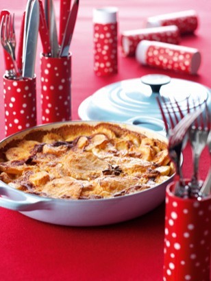 Potato, parsnips, and porcini gratin
