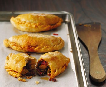 Potato, pepper and chorizo empanadas