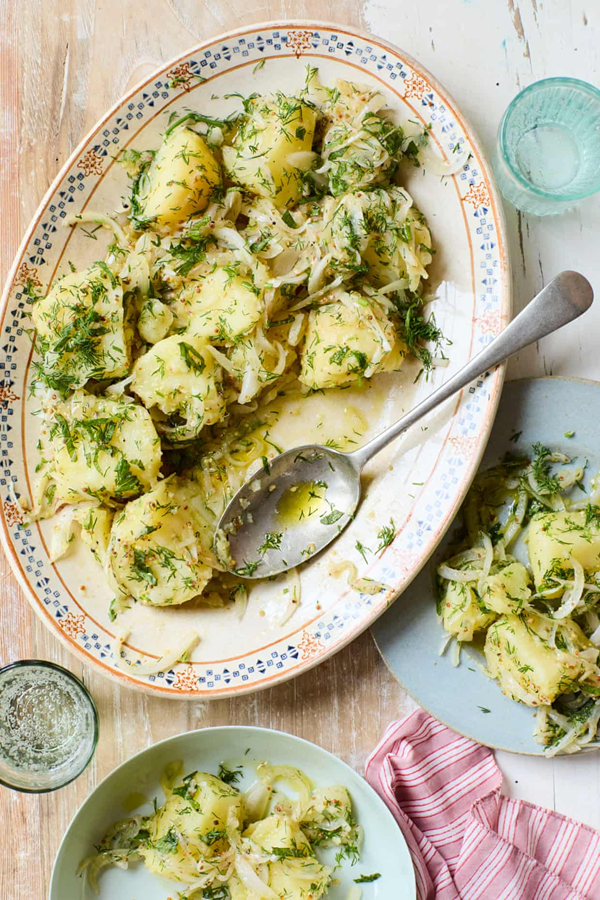 Potato, pickled onion and dill salad