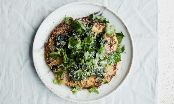 Potato, polenta and cheese pancake
