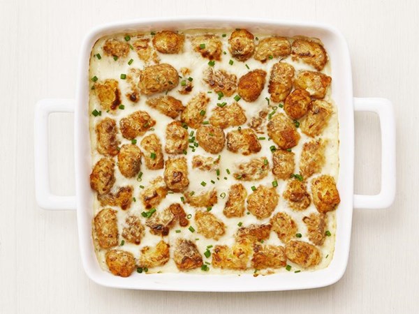 Potato puff gratin