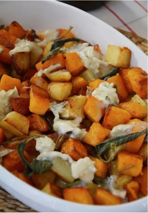 Potato, pumpkin, sage and Gorgonzola