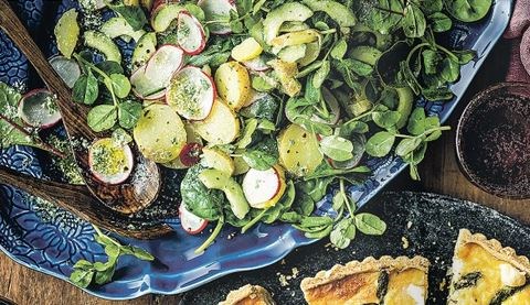 Potato, radish & cucumber salad