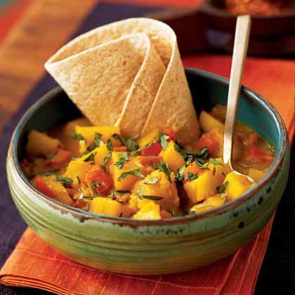 Potato roti curry