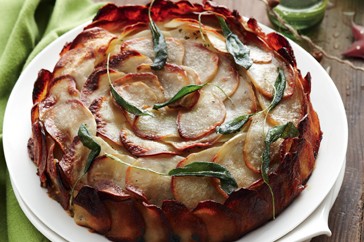 Potato, sage & cheddar galette