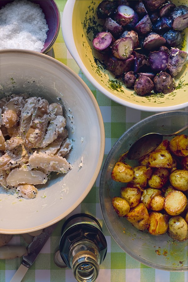 Potato salad three flavours