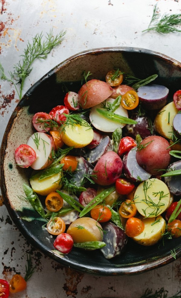 Potato salad with dill & horseradish aioli