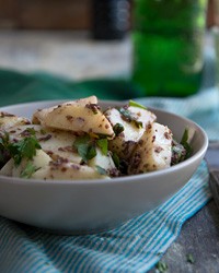 Potato salad with olive vinaigrette