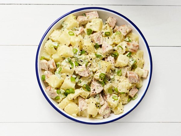 Potato salad with summer sausage