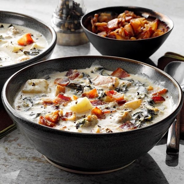 Potato, sausage & kale soup