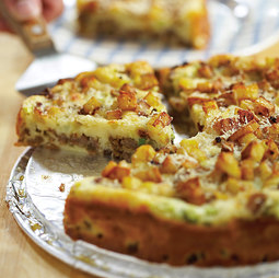 Potato-sausage popover casserole