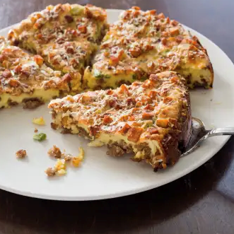 Potato-sausage popover casserole