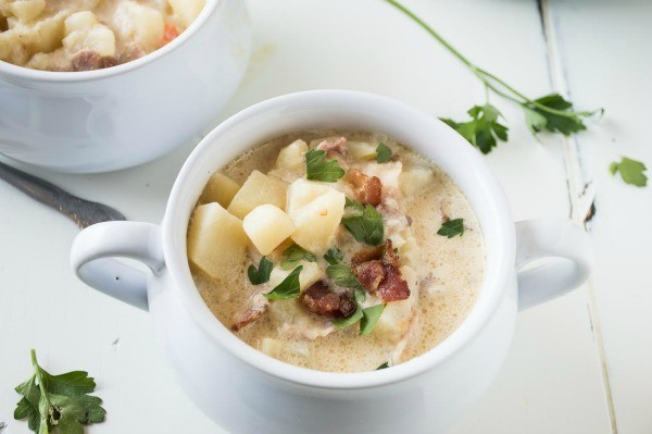 Potato soup with bacon