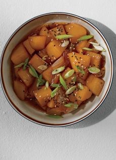 Potato stewed in soy sauce (Gamja jorim)