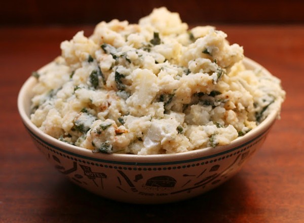Potato-turnip & greens mash
